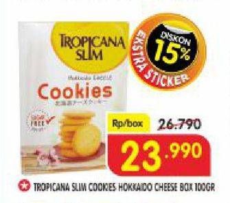 Promo Harga TROPICANA SLIM Cookies Hokkaido Cheese 100 gr - Superindo