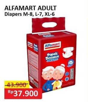 Promo Harga Alfamart Adult Diapers M8, L7, XL6 6 pcs - Alfamart