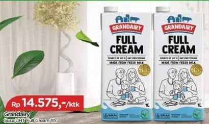 Promo Harga Grandairy Foaming Milk  1000 ml - TIP TOP