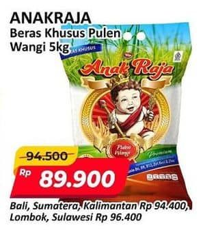 Promo Harga Anak Raja Beras Pulen Wangi 5000 gr - Alfamart