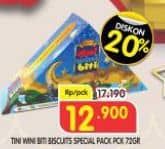 Promo Harga Tini Wini Biti Special Pack 72 gr - Superindo