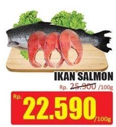 Promo Harga Salmon Steak per 100 gr - Hari Hari