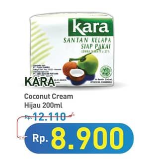 Promo Harga Kara Coconut Cream (Santan Kelapa) 200 ml - Hypermart