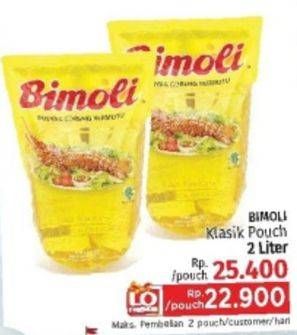 Promo Harga BIMOLI Minyak Goreng 2000 ml - LotteMart