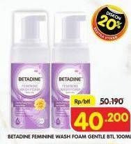 Promo Harga BETADINE Feminine Wash Foam Gentle Protection 100 ml - Superindo