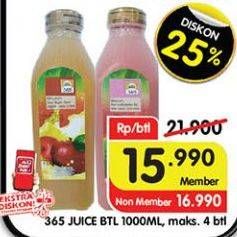 Promo Harga 365 Juice 1000 ml - Superindo