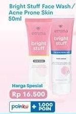 Promo Harga EMINA Bright Stuff Face Wash Acne Prone Skin 50 ml - Indomaret
