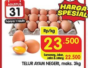 Promo Harga Telur Ayam Negeri  - Superindo