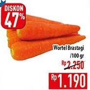 Promo Harga Wortel Berastagi per 100 gr - Hypermart