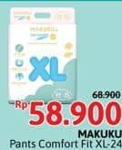 Promo Harga Makuku Comfort Fit Diapers Pants XL24 24 pcs - Alfamidi