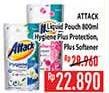Promo Harga Attack Detergent Liquid Hygiene Plus Protection, Plus Softener 800 ml - Hypermart