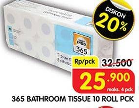 Promo Harga 365 Bathroom Tissue Embossed 10 roll - Superindo