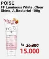 Promo Harga Poise Facial Foam Luminous White, Clear Shine, Anti Bacterial 100 gr - Alfamart