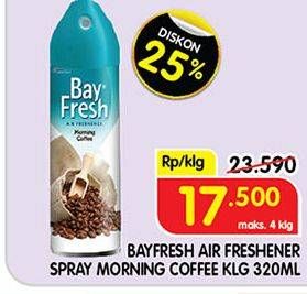 Promo Harga BAYFRESH Air Freshener Morning Coffee 320 ml - Superindo