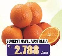 Promo Harga Jeruk Sunkist Navel Australia per 100 gr - Hari Hari