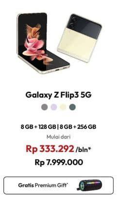 Promo Harga Samsung Galaxy Z Flip3 5G 8 + 128 GB, 8 + 256 GB 1 pcs - Erafone