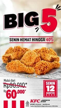 Promo Harga Big 5  - KFC