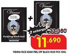 Promo Harga VIENNA Face Mask Purifying Black Mud 15 ml - Superindo