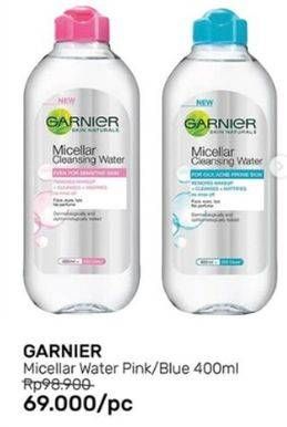 Promo Harga GARNIER Micellar Water Pink, Blue 400 ml - Guardian