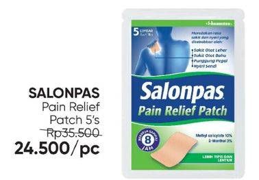 Promo Harga Salonpas Pain Relief Patch 5 pcs - Guardian
