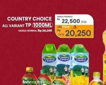 Promo Harga Country Choice Jus Buah All Variants 1000 ml - Carrefour