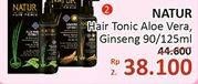 Promo Harga NATUR Hair Tonic Aloe Vera, Gingseng 125 ml - Alfamidi