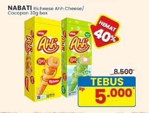 Promo Harga Nabati Ahh Richeese per 10 pcs 3 gr - Indomaret