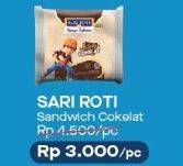 Promo Harga SARI ROTI Sandwich Coklat  - Alfamart