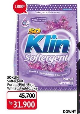 SO KLIN Softergent/ White & Bright 1.8kg