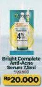 Promo Harga Garnier Bright Complete Serum Anti Acne Serum 7 ml - Alfamart