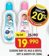 Promo Harga Cussons Baby Oil Mild Gentle, Soft Smooth 100 ml - Superindo