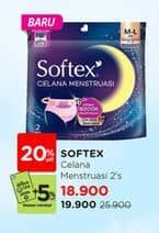 Promo Harga Softex Celana Menstruasi 2 pcs - Watsons