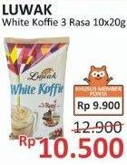 Promo Harga Luwak White Koffie per 10 sachet 20 gr - Alfamidi