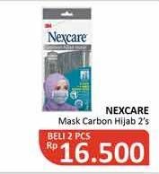 Promo Harga 3M NEXCARE Masker Carbon Hijab per 2 bungkus 2 pcs - Alfamidi