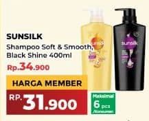 Promo Harga Sunsilk Shampoo Soft Smooth, Black Shine 400 ml - Yogya