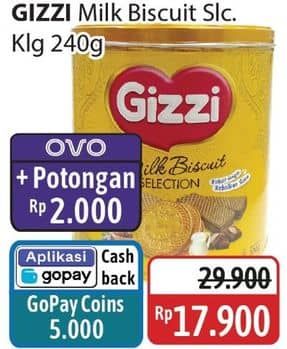 Promo Harga Gizzi Festive Milk Biscuit Selection 240 gr - Alfamidi