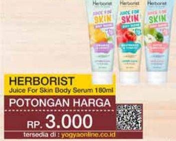 Promo Harga Herborist Juice For Skin Body Serum Apple Broccoli, Orange Carrot, Raspberry Tomato 180 ml - Yogya
