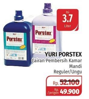 Promo Harga YURI PORSTEX Pembersih Porselen Regular, Ungu 3700 ml - Lotte Grosir