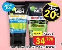 Promo Harga Garnier Men Turbo Light Oil Control Facial Foam All Variants 100 ml - Superindo