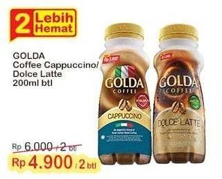 Promo Harga Golda Coffee Drink Cappucino, Dolce Latte 200 ml - Indomaret