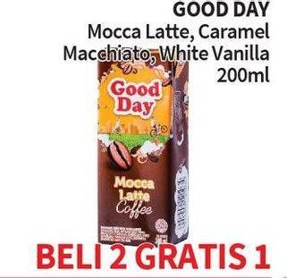 Promo Harga Good Day Coffee Drink Mocca Latte, Caramel Machiato, White Vanilla 200 ml - Alfamidi