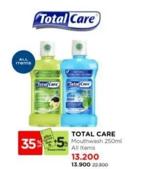 Promo Harga Total Care Mouthwash All Variants 250 ml - Watsons