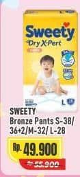 Promo Harga Sweety Bronze Pants Dry X-Pert S36+2, M32, L28 28 pcs - Alfamart