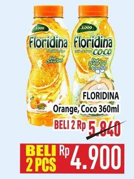 Promo Harga Floridina Juice Pulp Orange Orange, Coco 350 ml - Hypermart