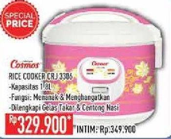 Promo Harga COSMOS CRJ 3306 Rice Cooker  - Hypermart