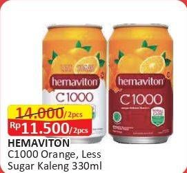 Promo Harga HEMAVITON C1000 Orange, Less Sugar 330 ml - Alfamart