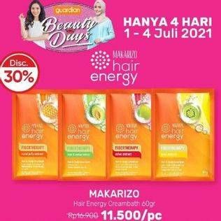 Promo Harga MAKARIZO Hair Energy Fibertherapy Hair & Scalp Creambath 60 gr - Guardian
