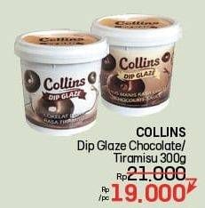 Promo Harga Collins Dip Glaze Chocolate, Tiramisu 300 gr - LotteMart