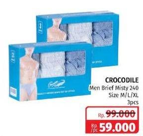 Promo Harga CROCODILE Underwear Reguler 240 3 pcs - Lotte Grosir