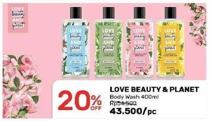 Promo Harga LOVE BEAUTY AND PLANET Body Wash 400 ml - Guardian